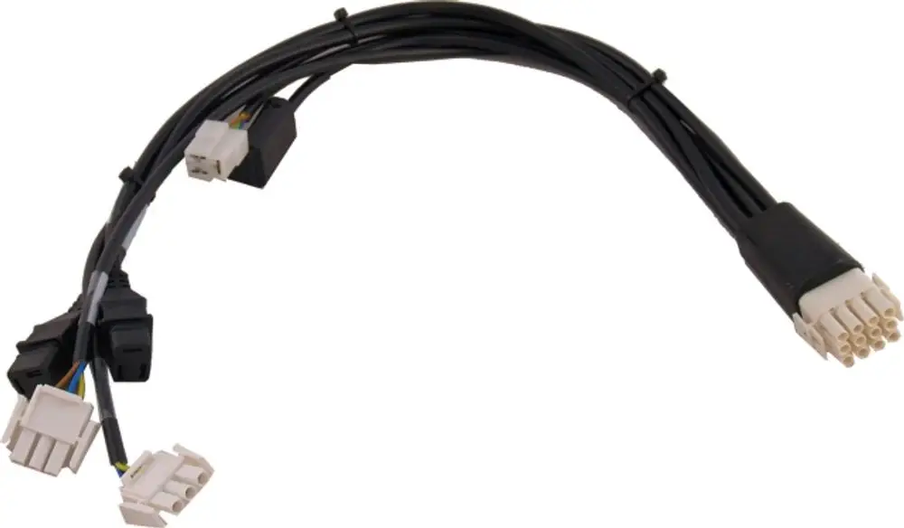 Kabelsatz mit mehreren Anschlüssen und Kabeln, geeignet für elektrische Verbindungen, bereit zur Verwendung in Wolf-Produkten.